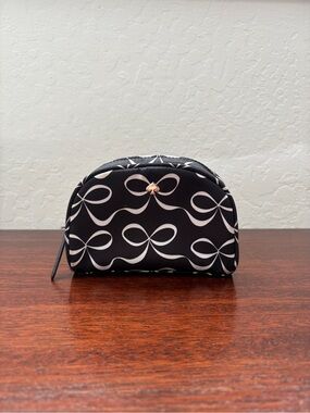 kate spade Black and White Bow Print Mini Cosmetic Bag